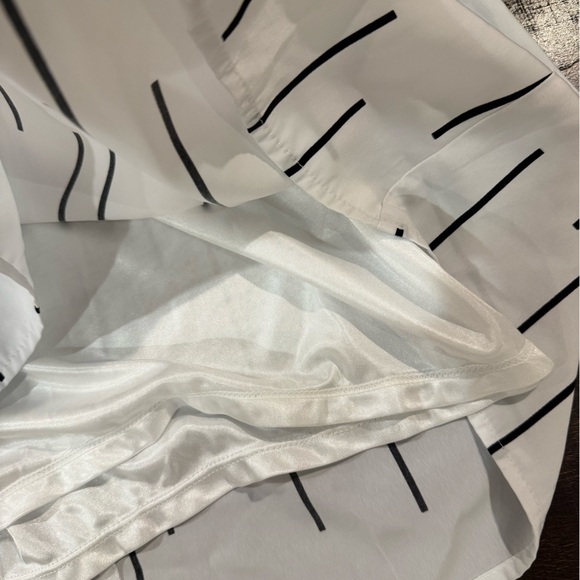 Alfani White Black Abstract Stripe Sleeveless Shift Dress Size 2 - Picture 10 of 11